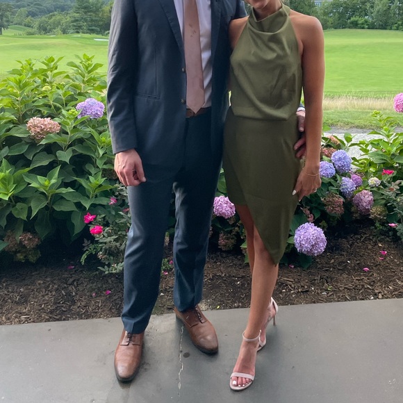 Elliatt Asymmetrical Satin Dress - Picture 6 of 7